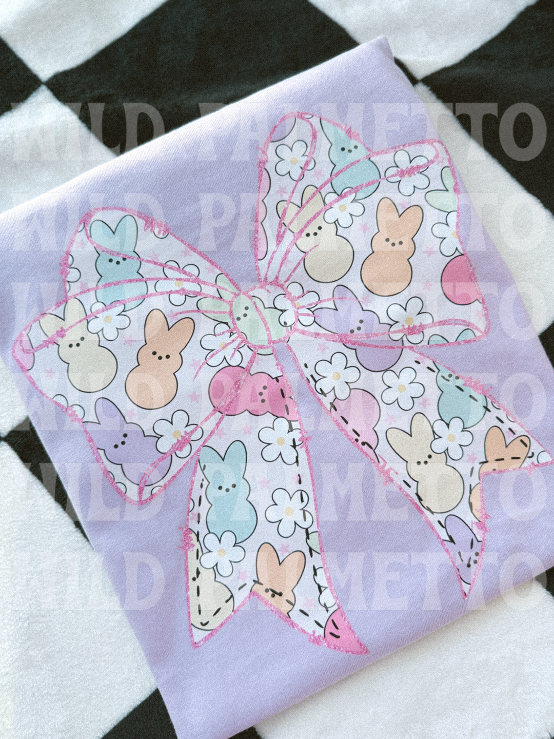 PINK EASTER BOW TEE