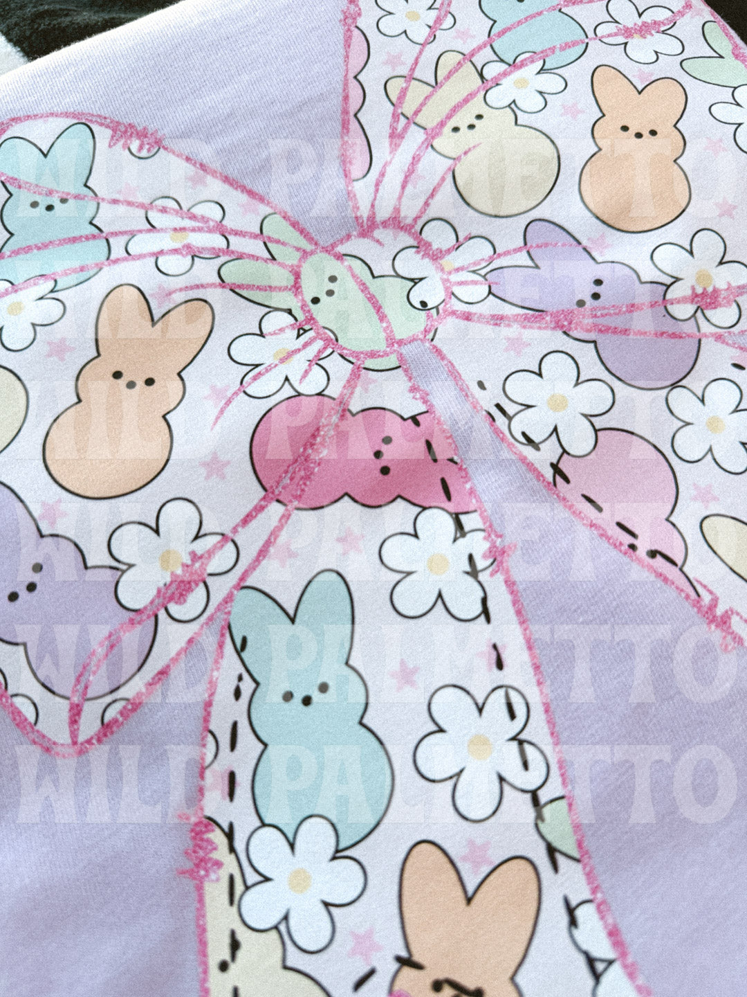 PINK EASTER BOW TEE