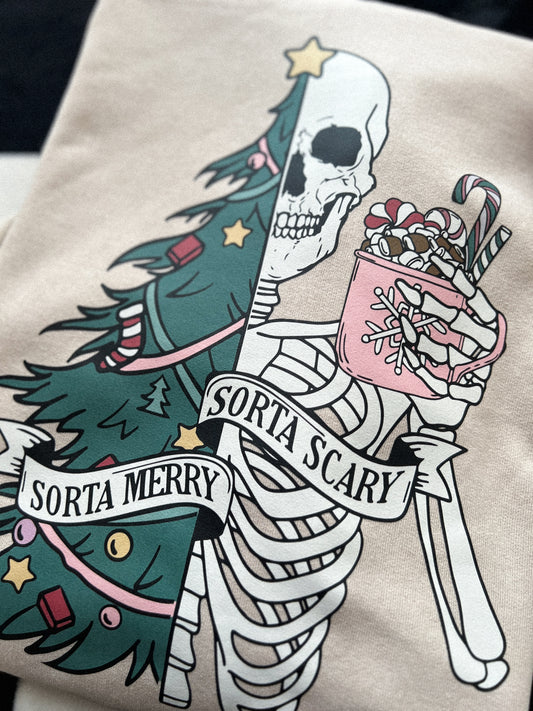 SORTA MERRY, SORTA SCARY SWEATSHIRT