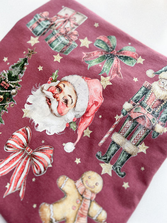 VINTAGE CHRISTMAS COLLAGE TEE