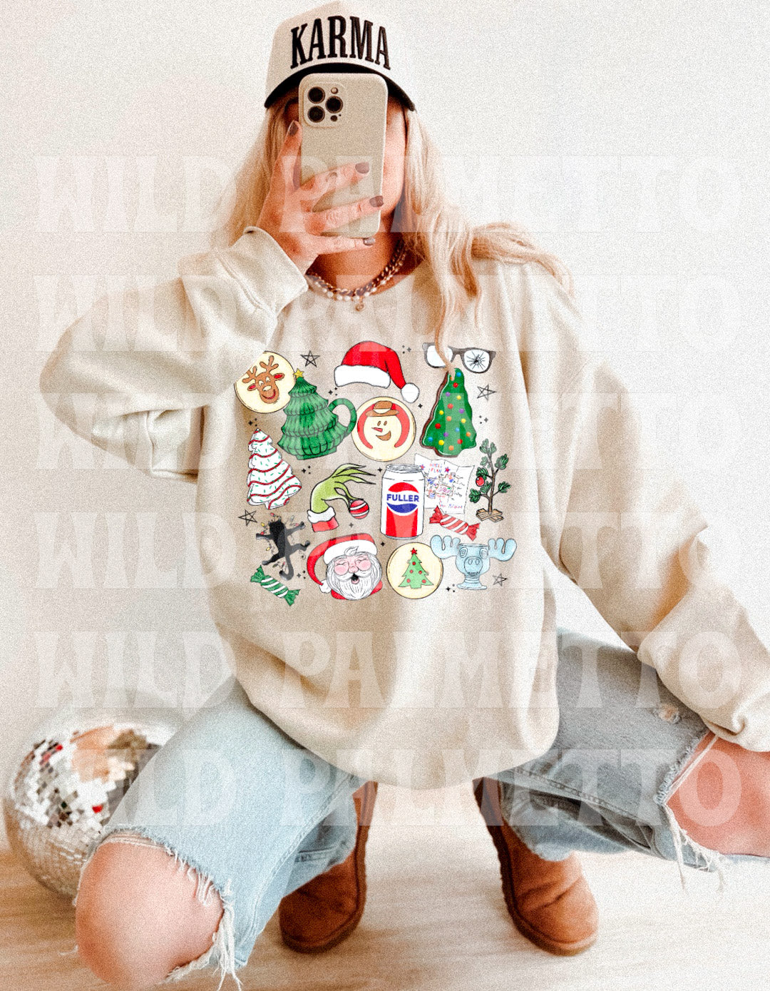 CHRISTMAS MOVIE COLLAGE SWEATSHIRT