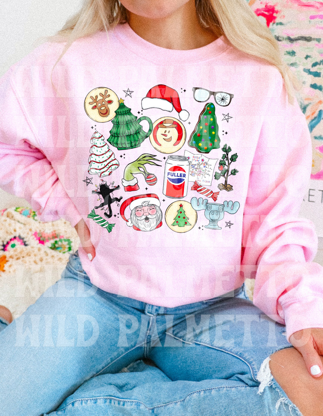CHRISTMAS MOVIE COLLAGE SWEATSHIRT