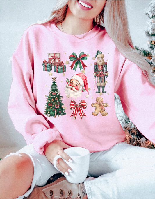 VINTAGE CHRISTMAS COLLAGE SWEATSHIRT