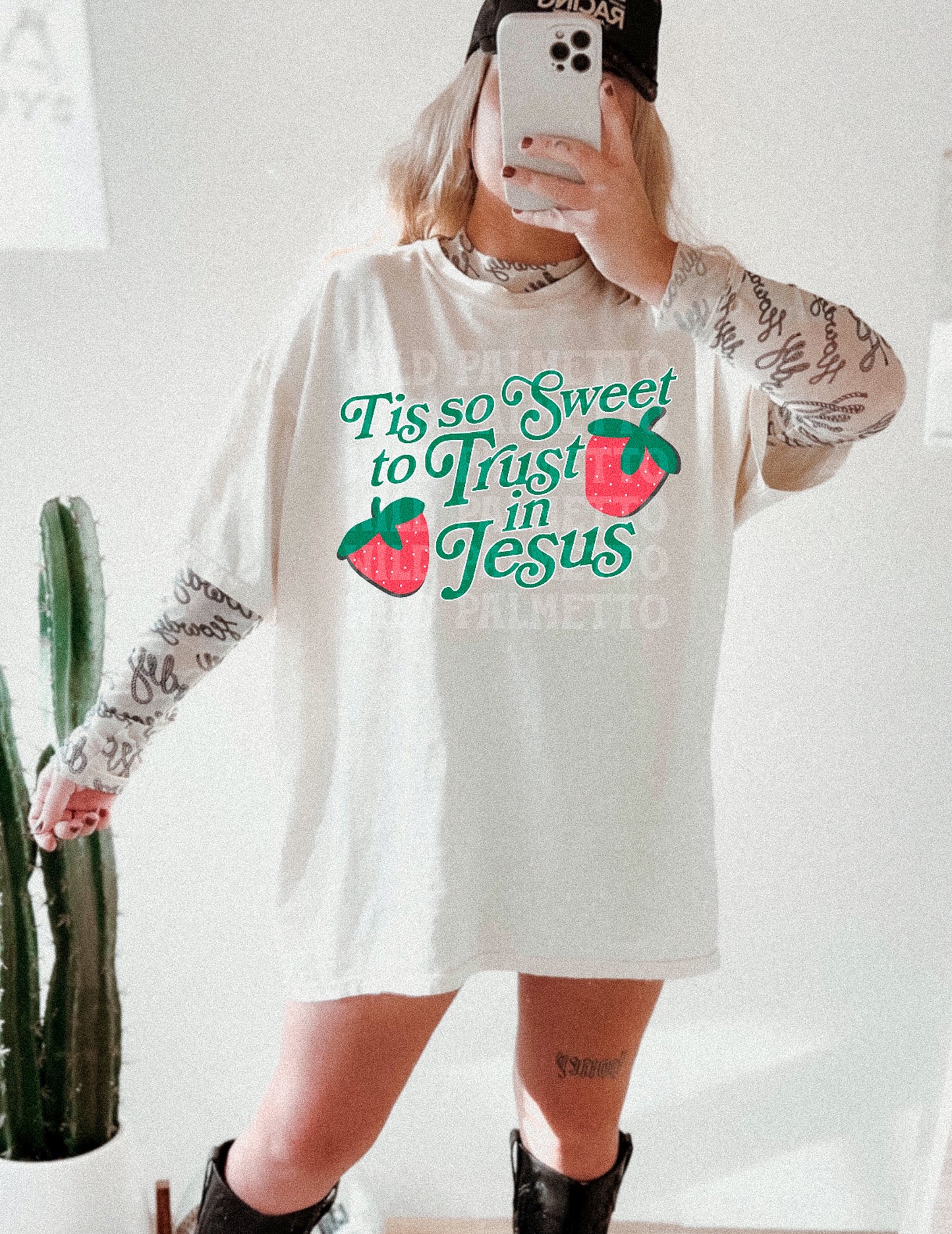 TIS SO SWEET TO TRUST IN JESUS TEE