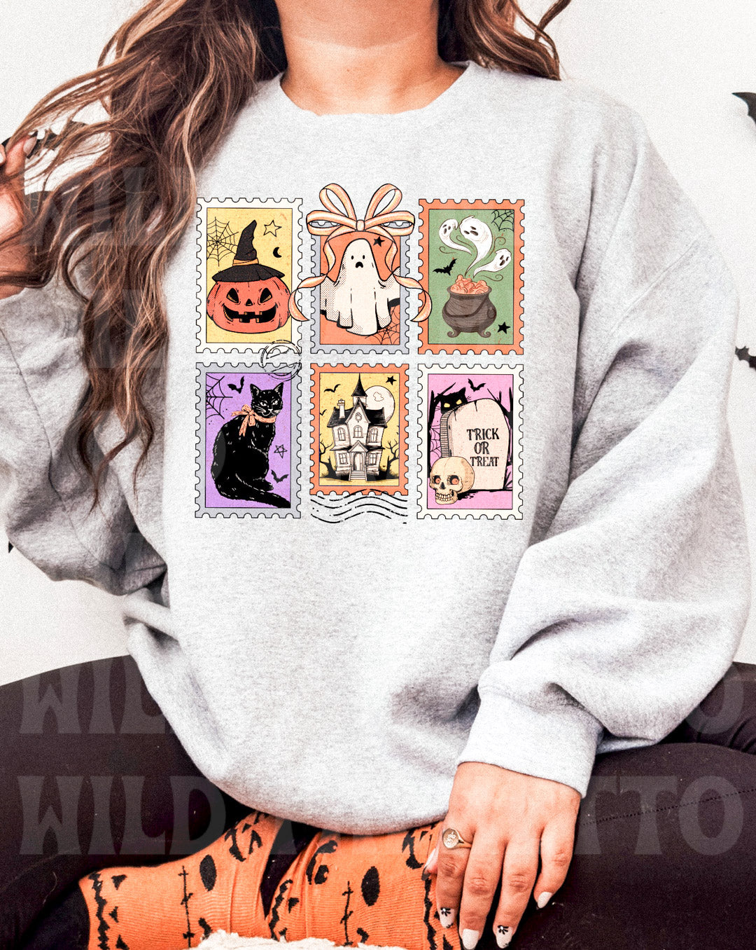 HALLOWEEN STAMPS SWEATSHIRT