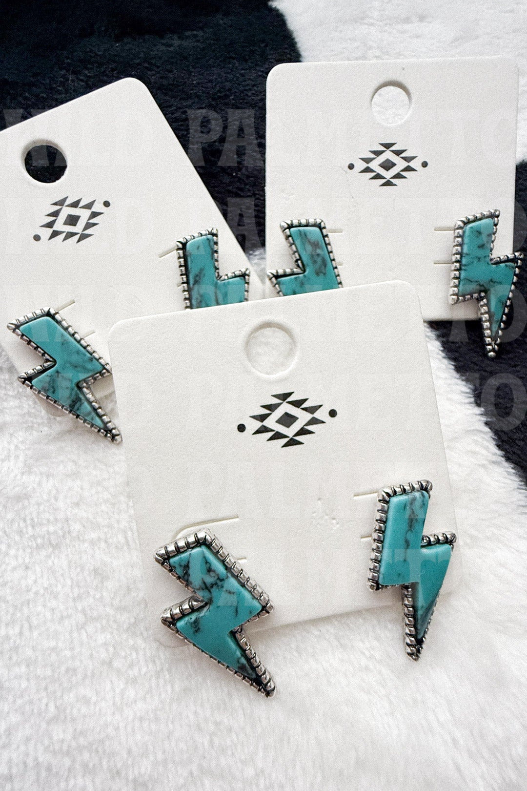 TURQUOISE BOLT STUD EARRINGS