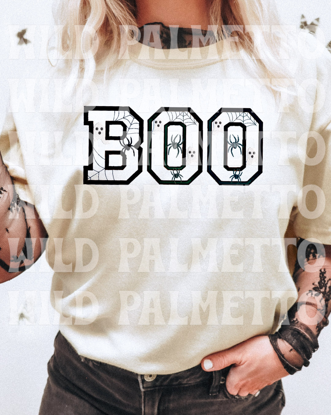 BOO EMBROIDERED TEE