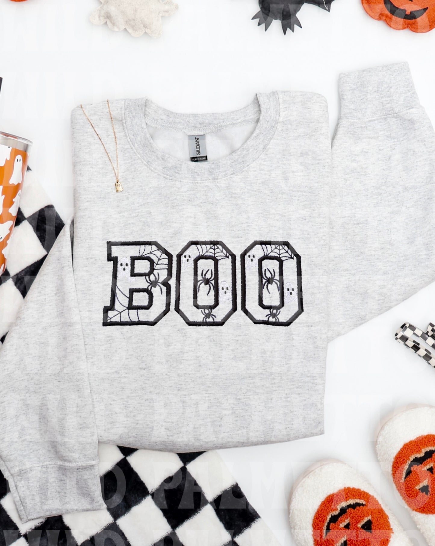 BOO EMBROIDERED SWEATSHIRT