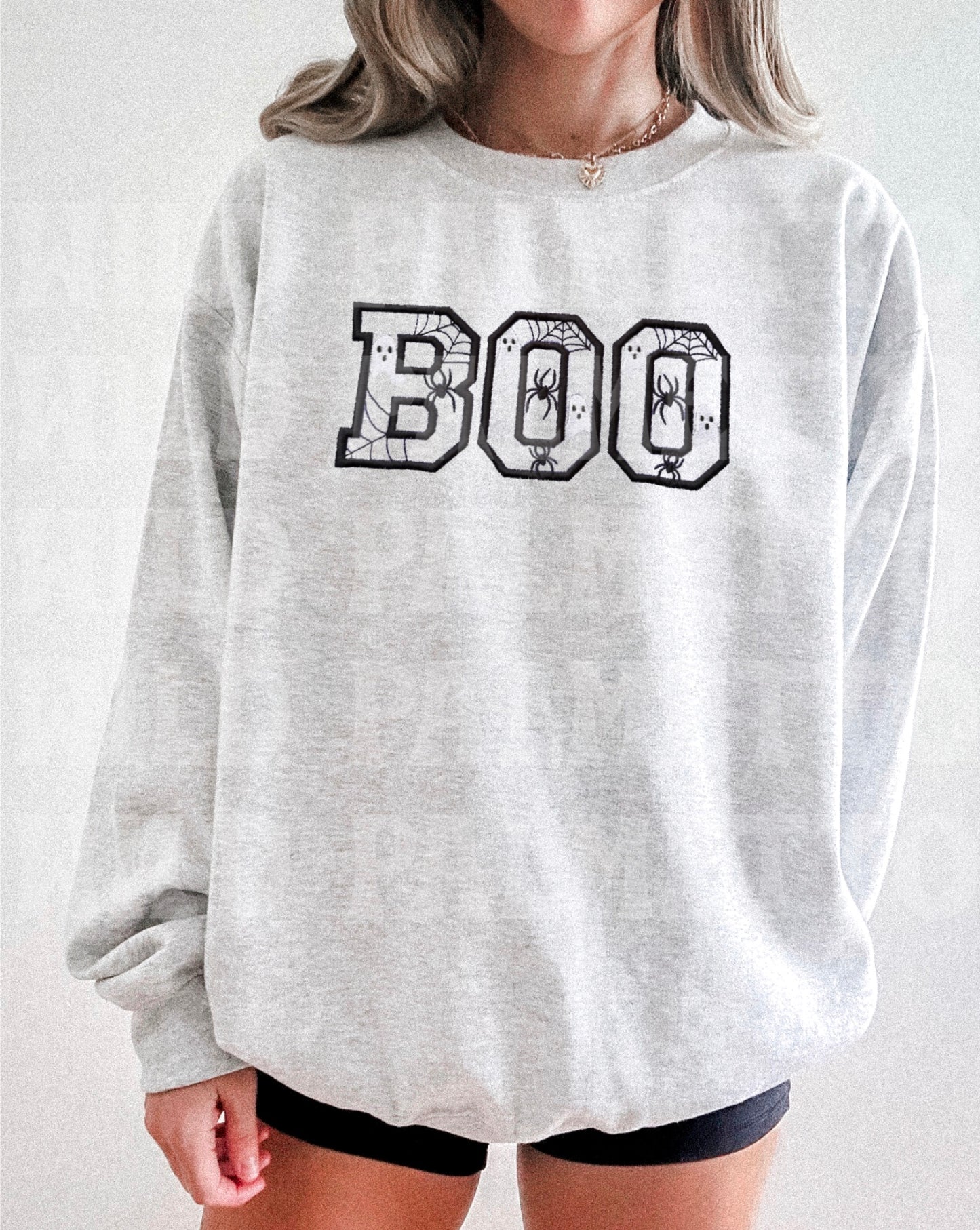 BOO EMBROIDERED SWEATSHIRT