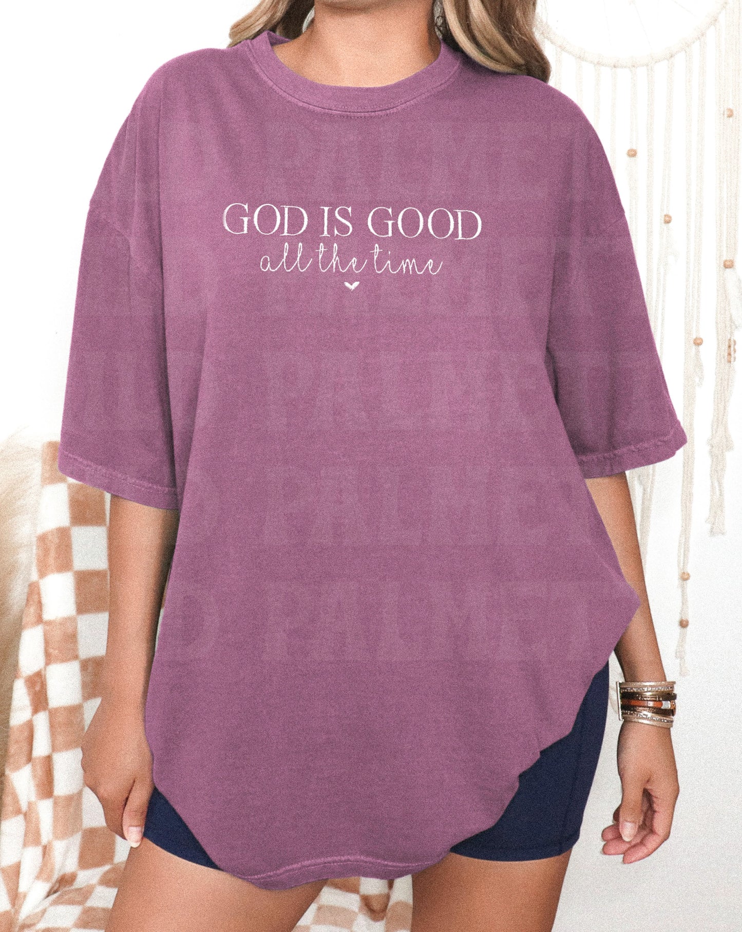 GOD IS GOOD EMBROIDERED TEE