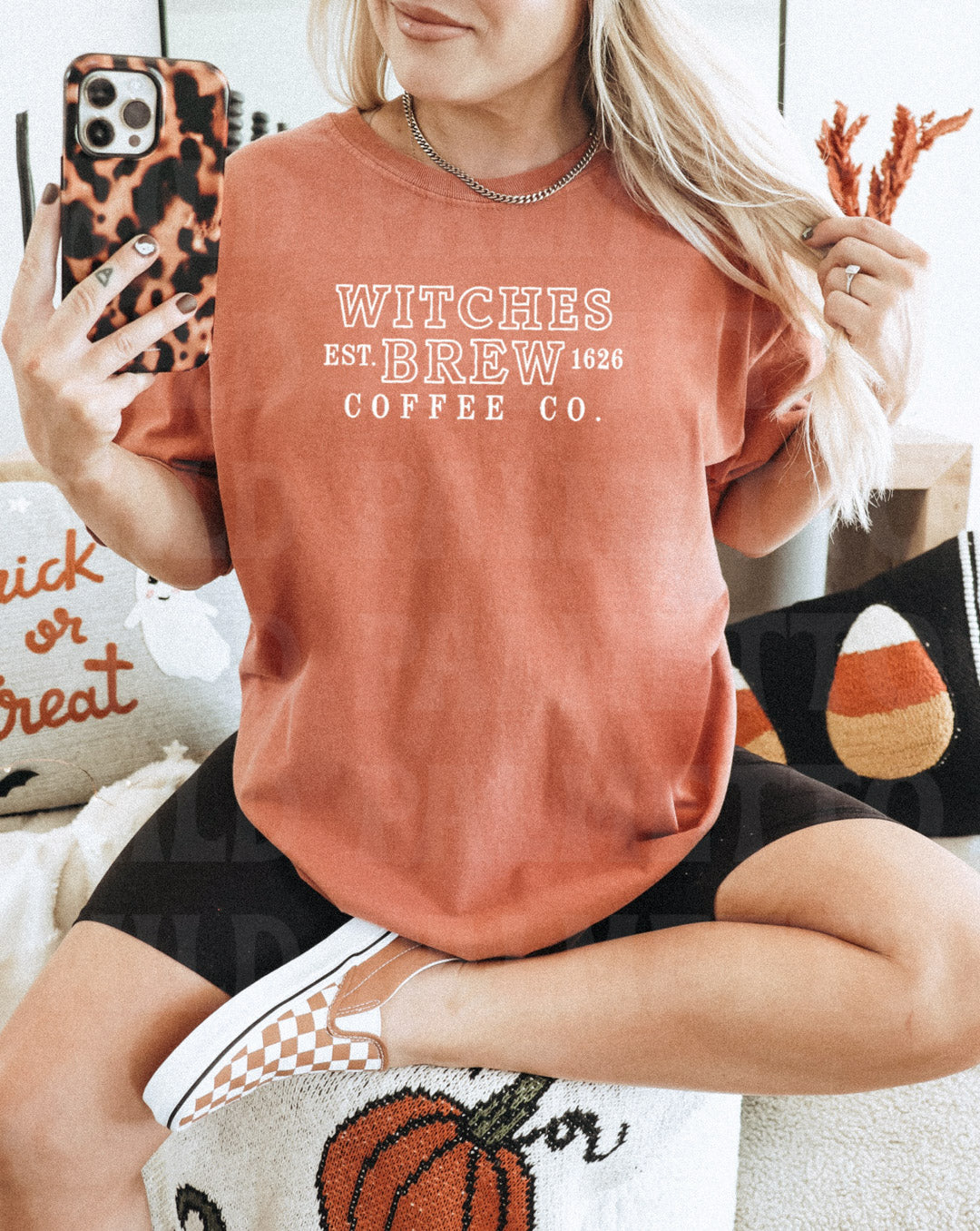WITCHES BREW EMBROIDERED TEE