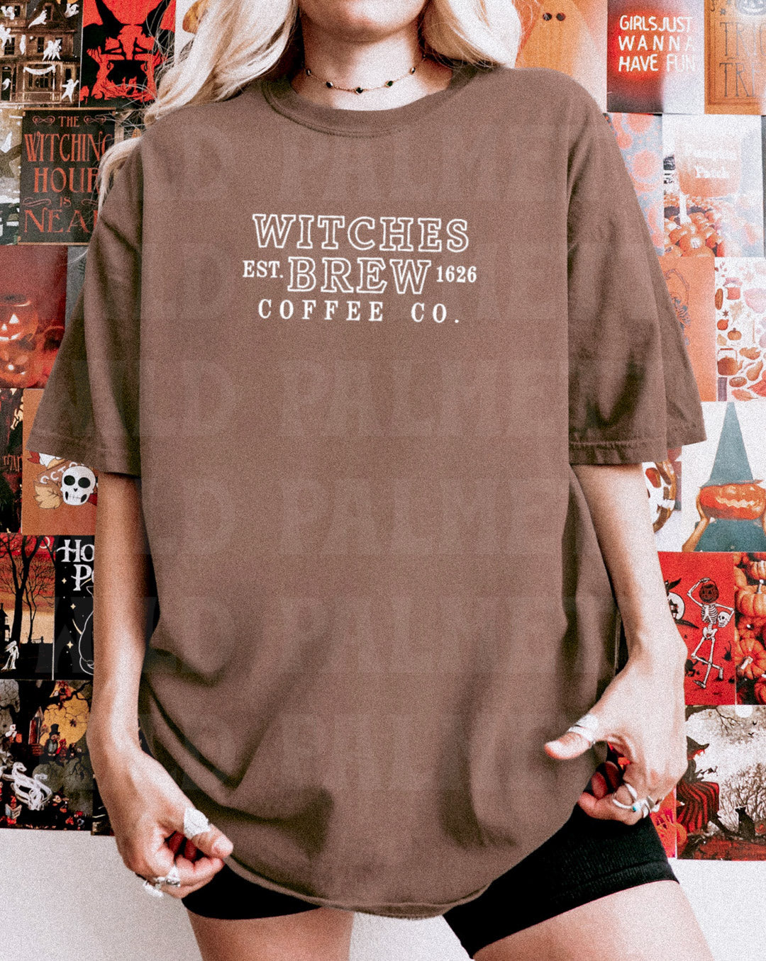 WITCHES BREW EMBROIDERED TEE