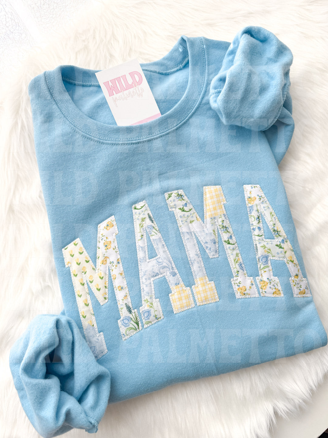 MAMA EMBROIDERED SWEATSHIRT *TEXT + FABRIC CUSTOMIZABLE*