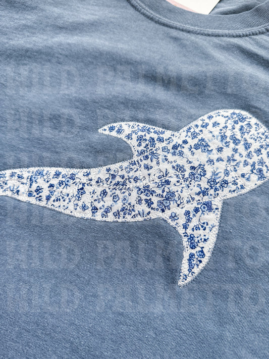 WHALE SHARK EMBROIDERED TEE *CUSTOMIZABLE*
