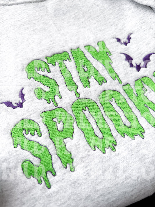 STAY SPOOKY EMBROIDERED SWEATSHIRT