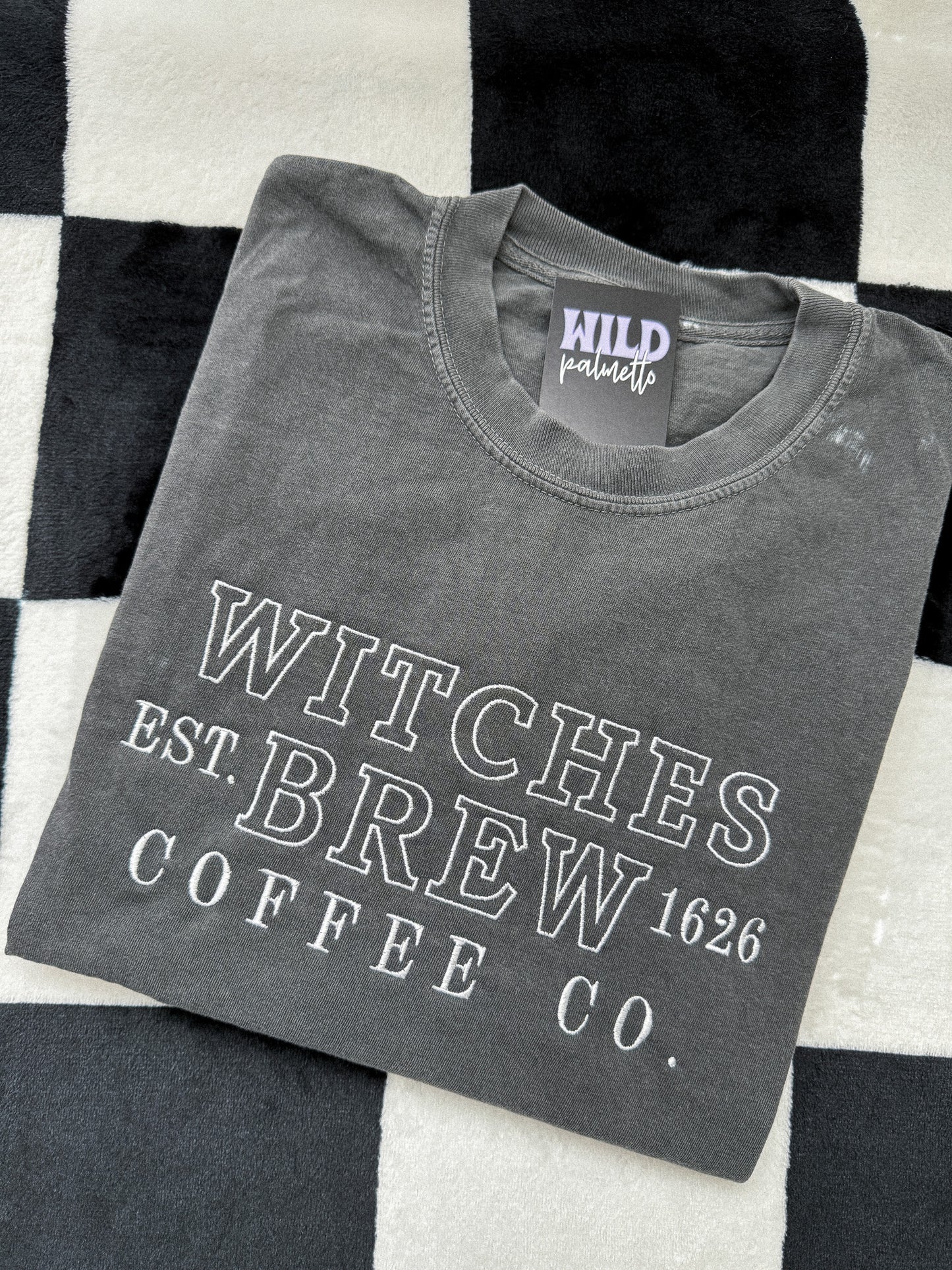 WITCHES BREW EMBROIDERED TEE