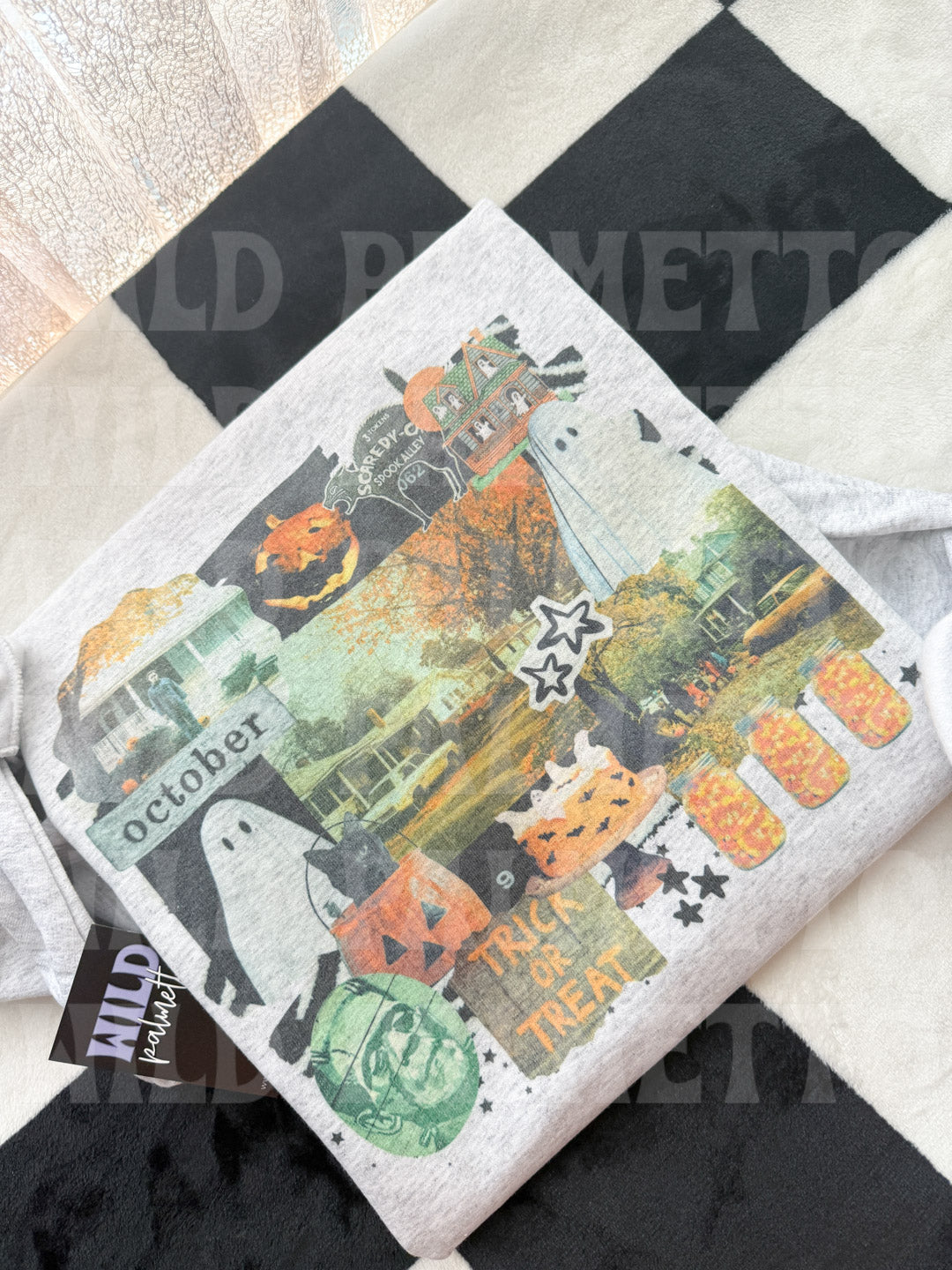 HALLOWEEN COLLAGE SWEATSHIRT