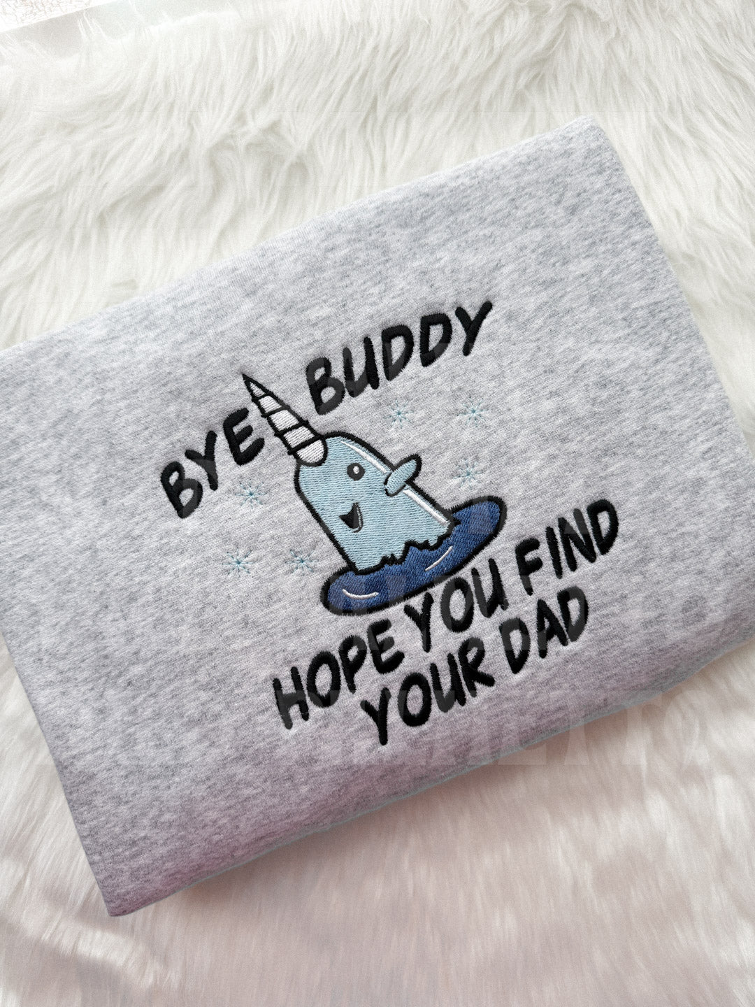 BYE BUDDY EMBROIDERED SWEATSHIRT