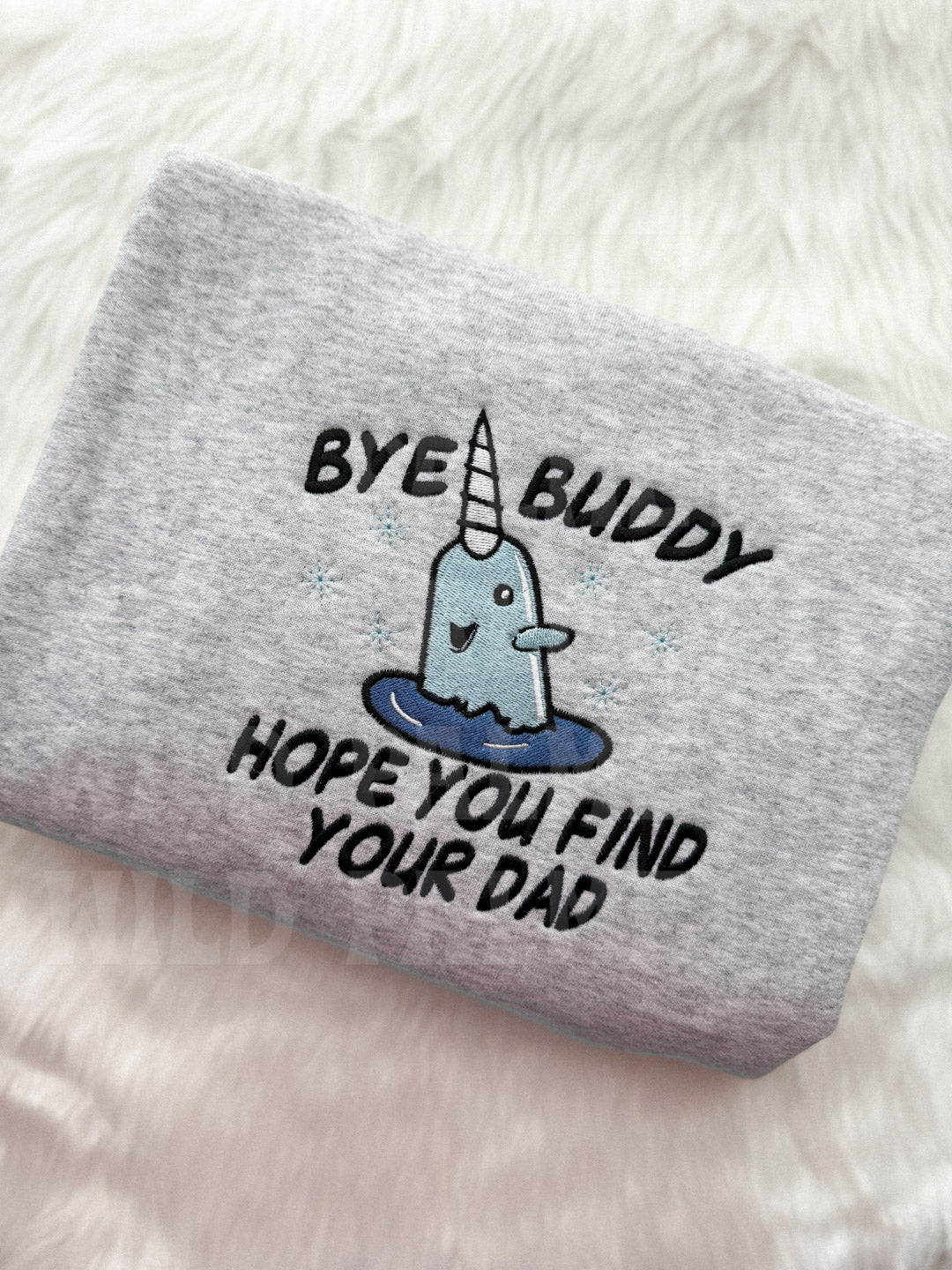 BYE BUDDY EMBROIDERED SWEATSHIRT