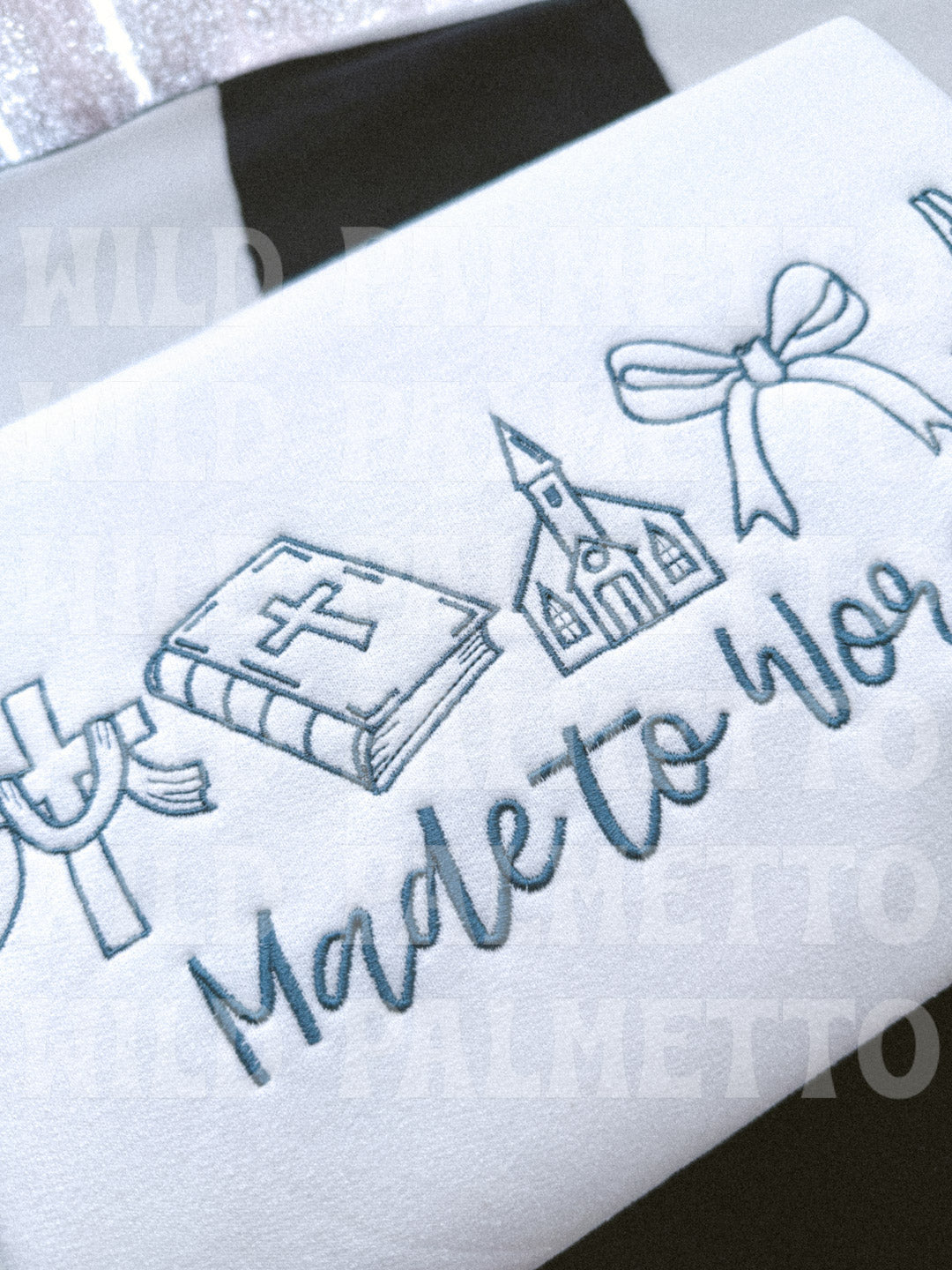 MADE TO WORSHIP EMBROIDERED SWEATSHIRT
