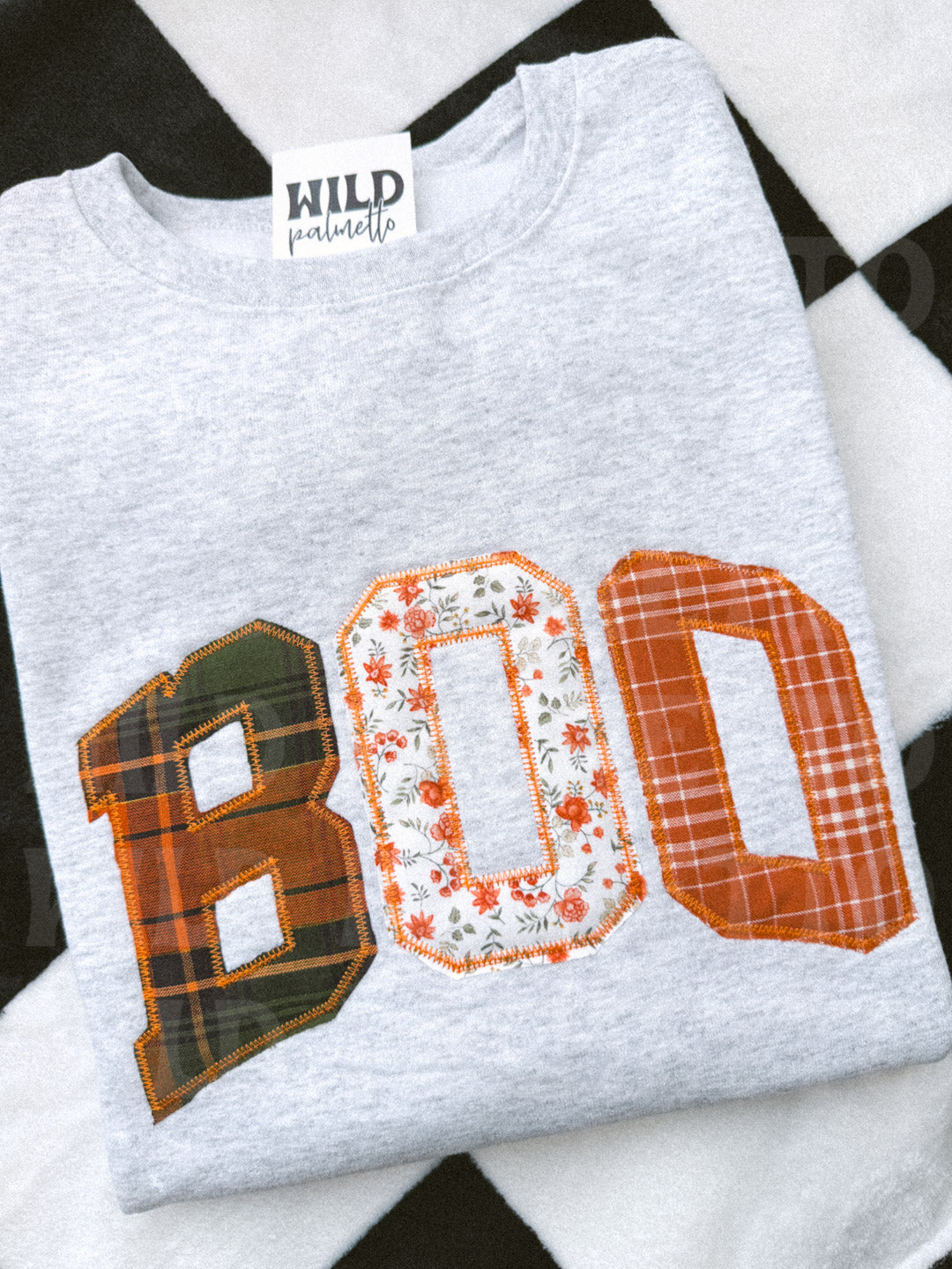 BOO EMBROIDERED SWEATSHIRT