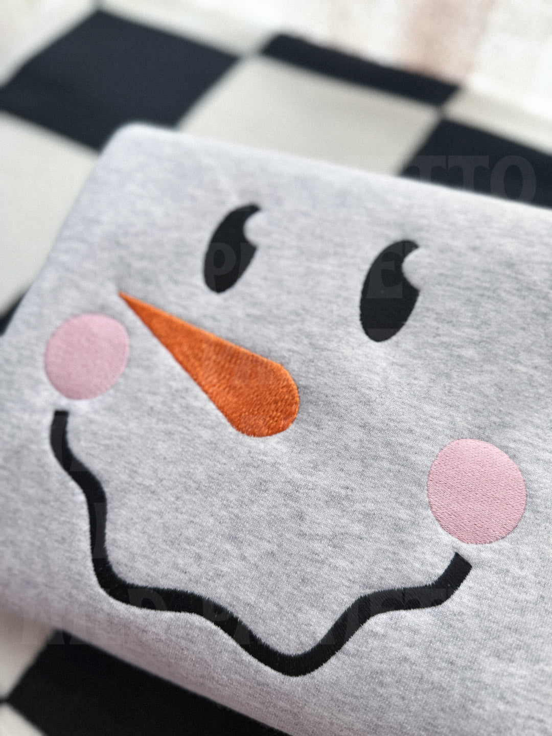 SNOWMAN EMBROIDERED SWEATSHIRT