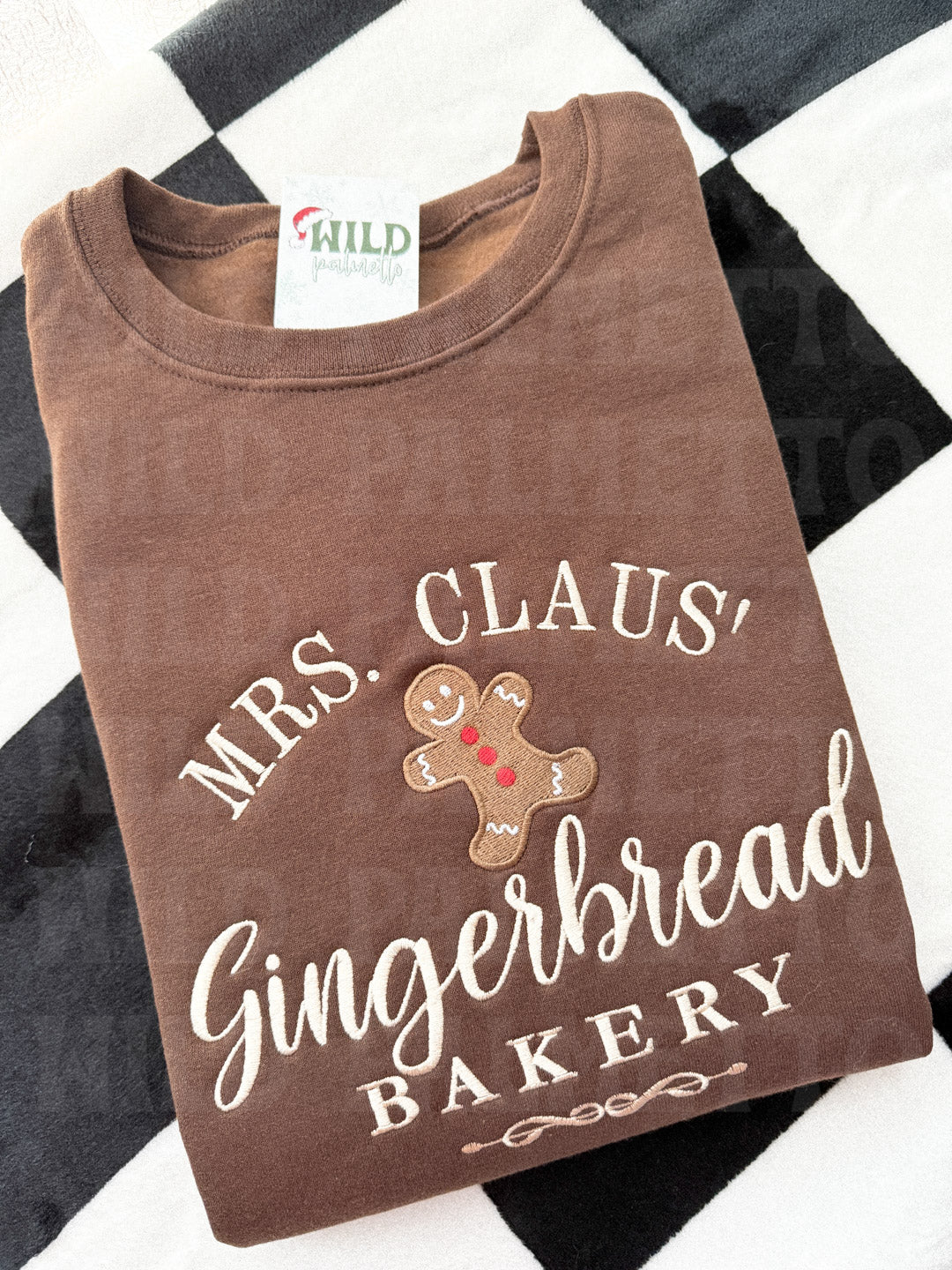 GINGERBREAD BAKERY EMBROIDERED SWEATSHIRT