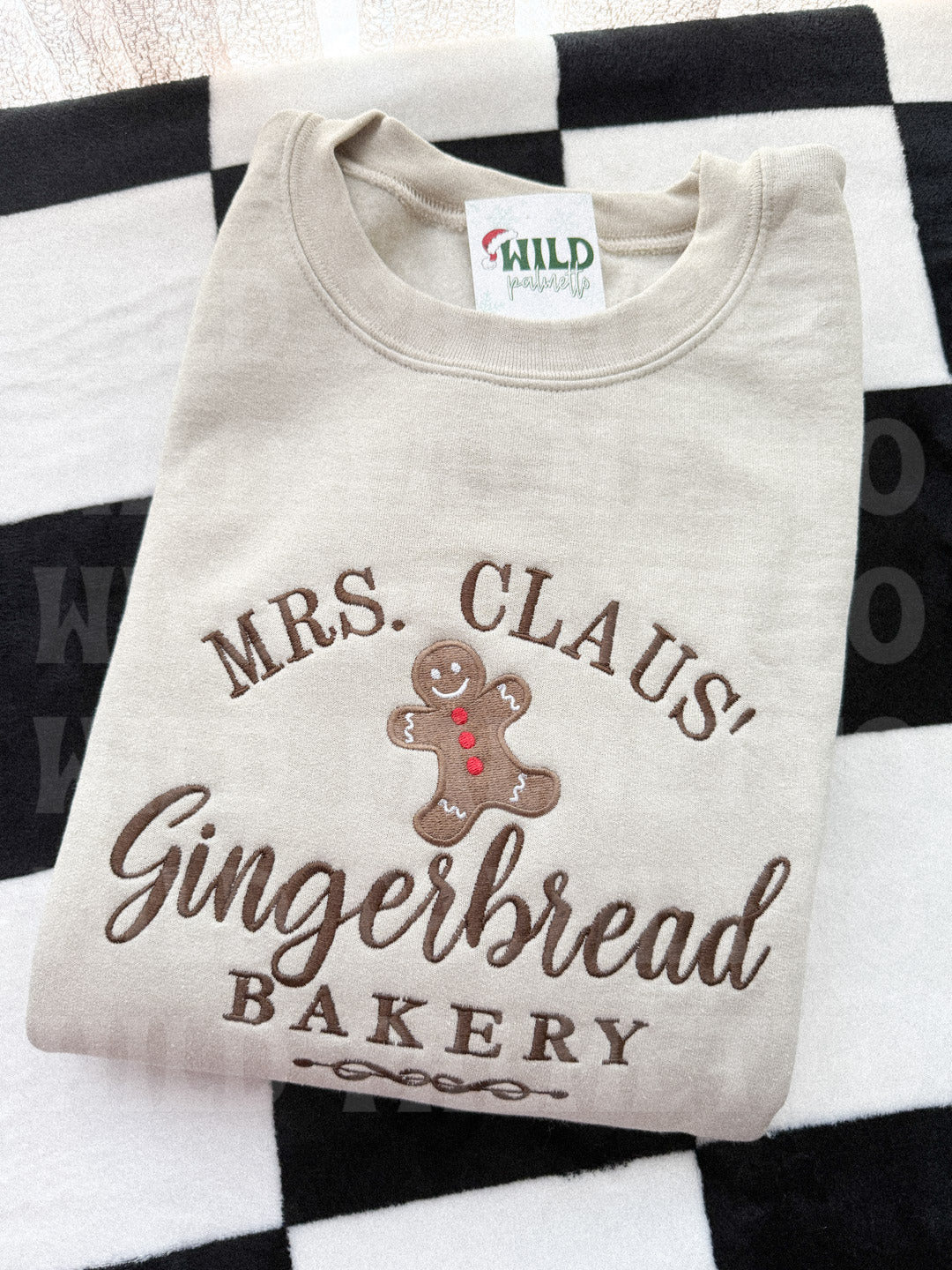 GINGERBREAD BAKERY EMBROIDERED SWEATSHIRT