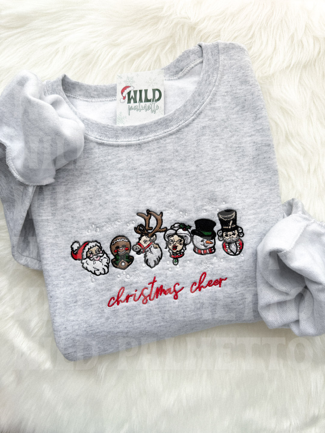 CHRISTMAS CHEER EMBROIDERED SWEATSHIRT