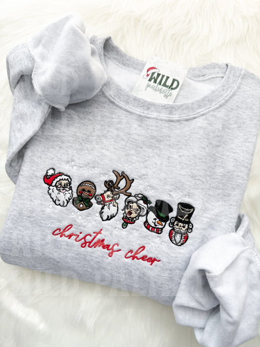CHRISTMAS CHEER EMBROIDERED SWEATSHIRT