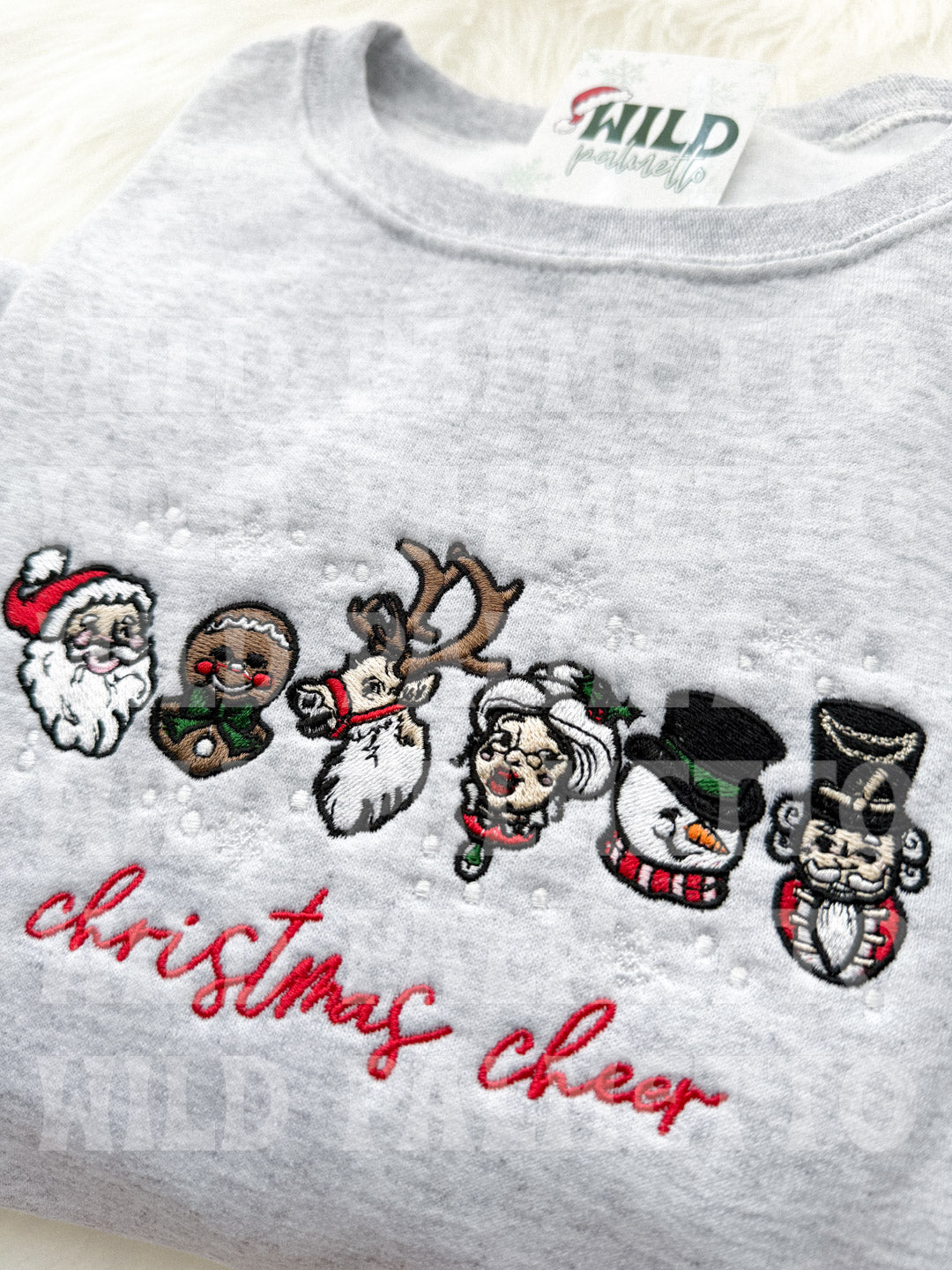 CHRISTMAS CHEER EMBROIDERED SWEATSHIRT
