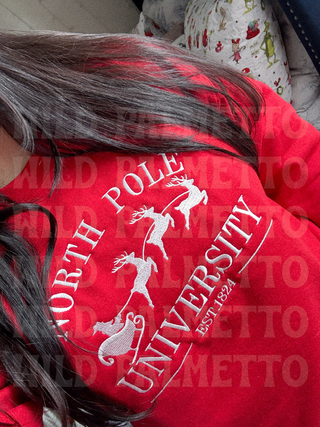 NORTH POLE UNIVERSITY EMBROIDERED SWEATSHIRT