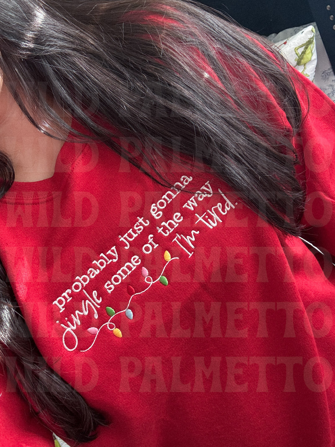 JINGLE SOME OF THE WAY EMBROIDERED SWEATSHIRT