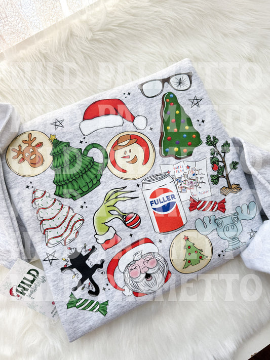 CHRISTMAS MOVIE COLLAGE SWEATSHIRT