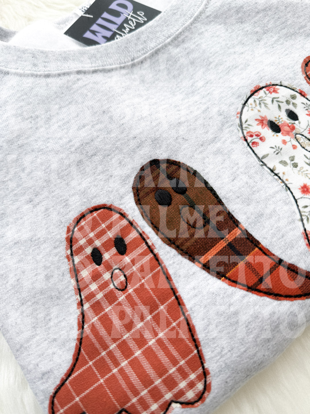 *SAMPLE SALE* GHOST EMBROIDERED SWEATSHIRT L | READY TO SHIP