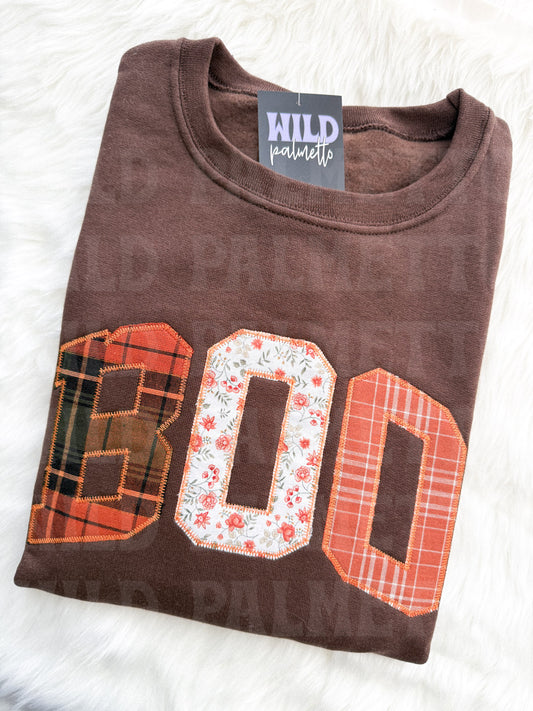 *IMPERFECT SALE* BOO EMBROIDERED SWEATSHIRT M | READY TO SHIP