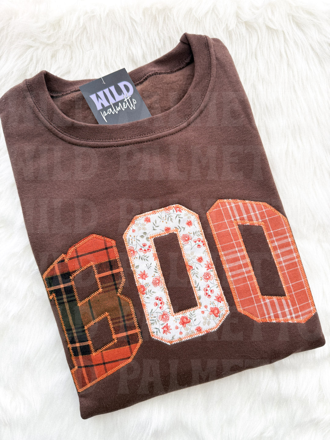 *IMPERFECT SALE* BOO EMBROIDERED SWEATSHIRT M | READY TO SHIP