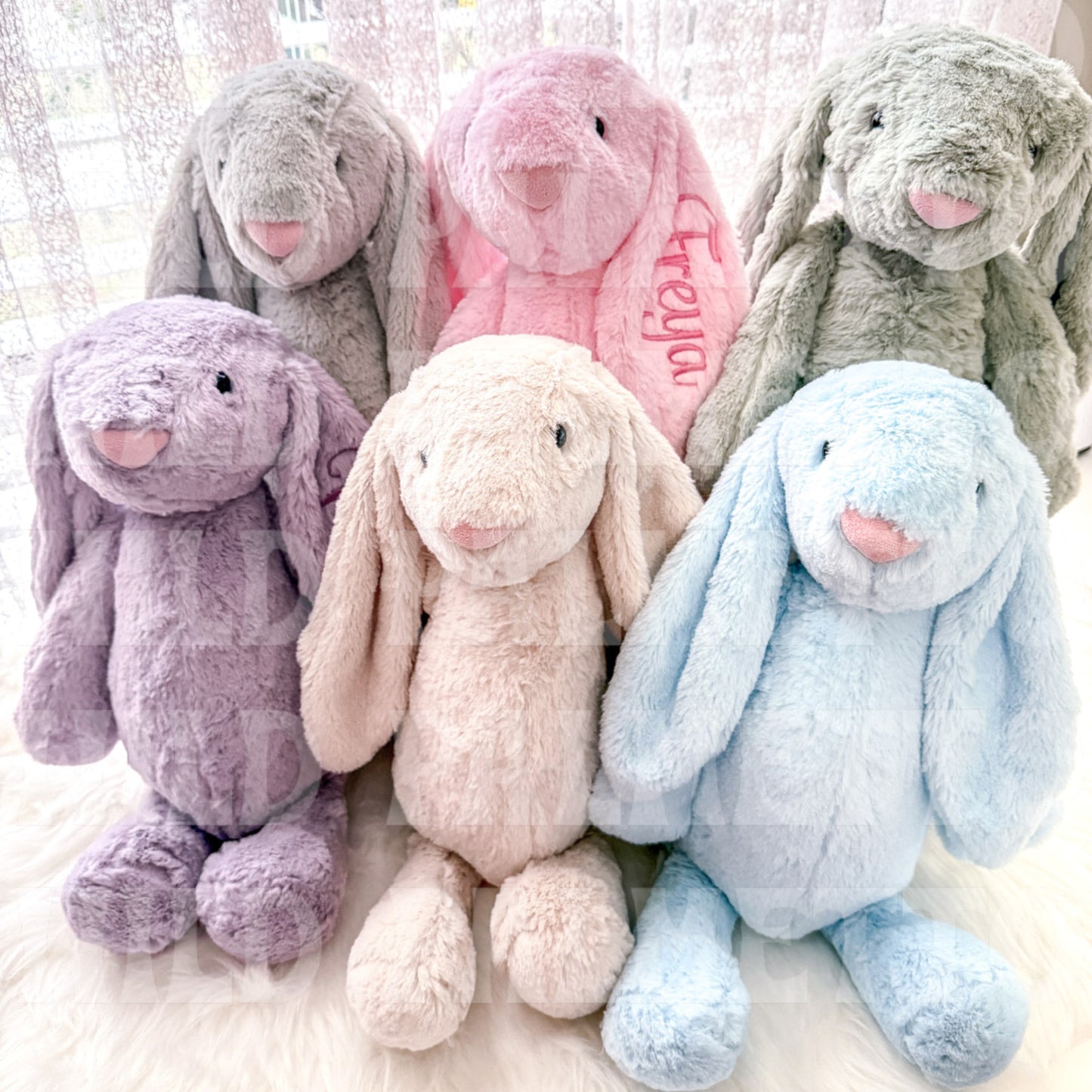 PERSONALIZED EMBROIDERED BUNNY