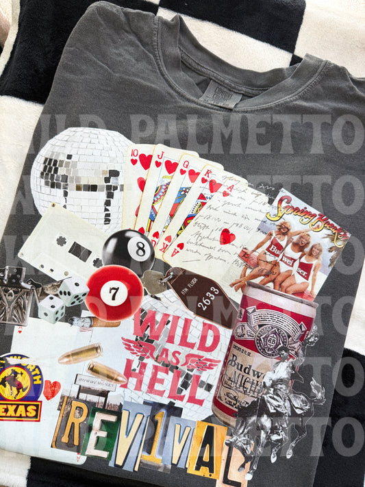 WILD AS HELL COLLAGE TEE