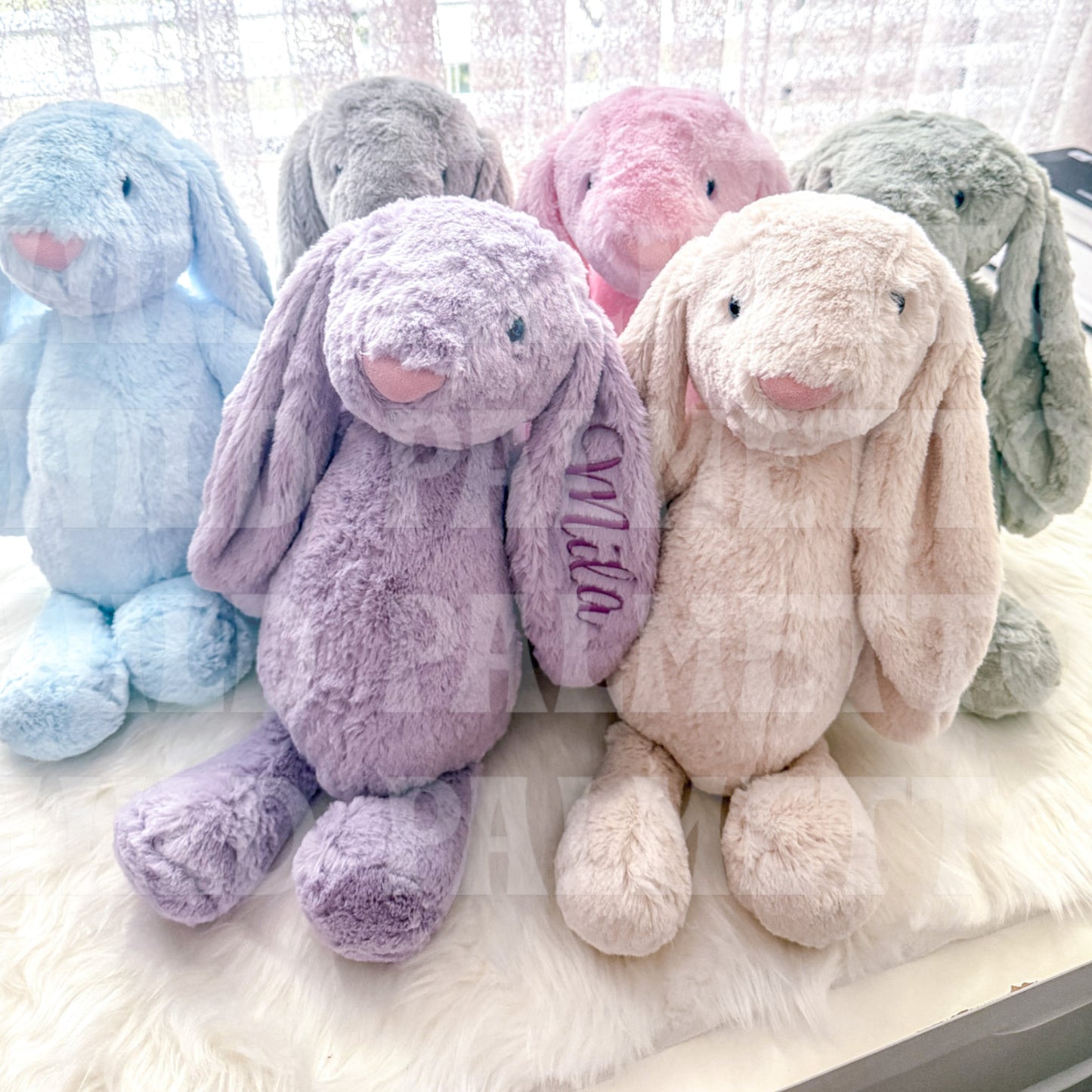 PERSONALIZED EMBROIDERED BUNNY