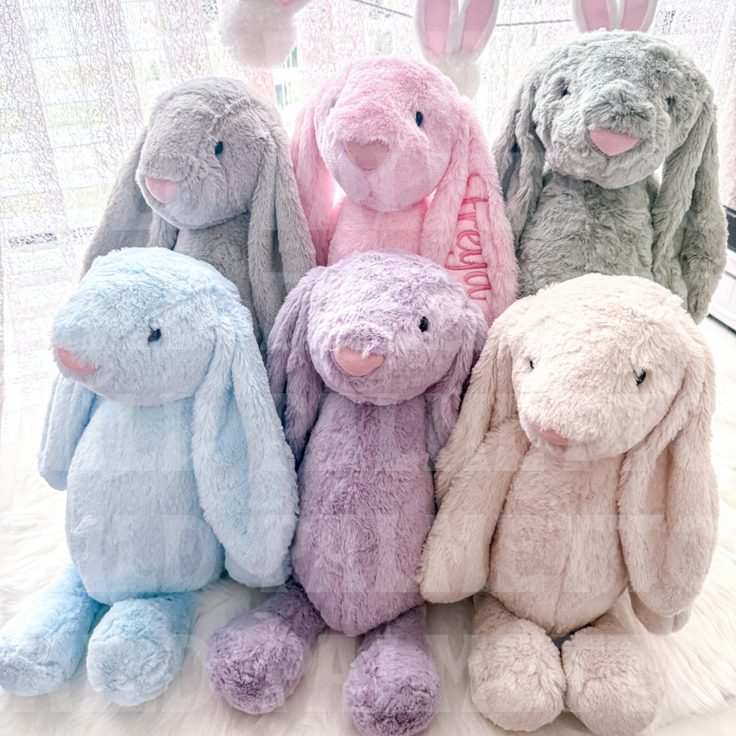 PERSONALIZED EMBROIDERED BUNNY