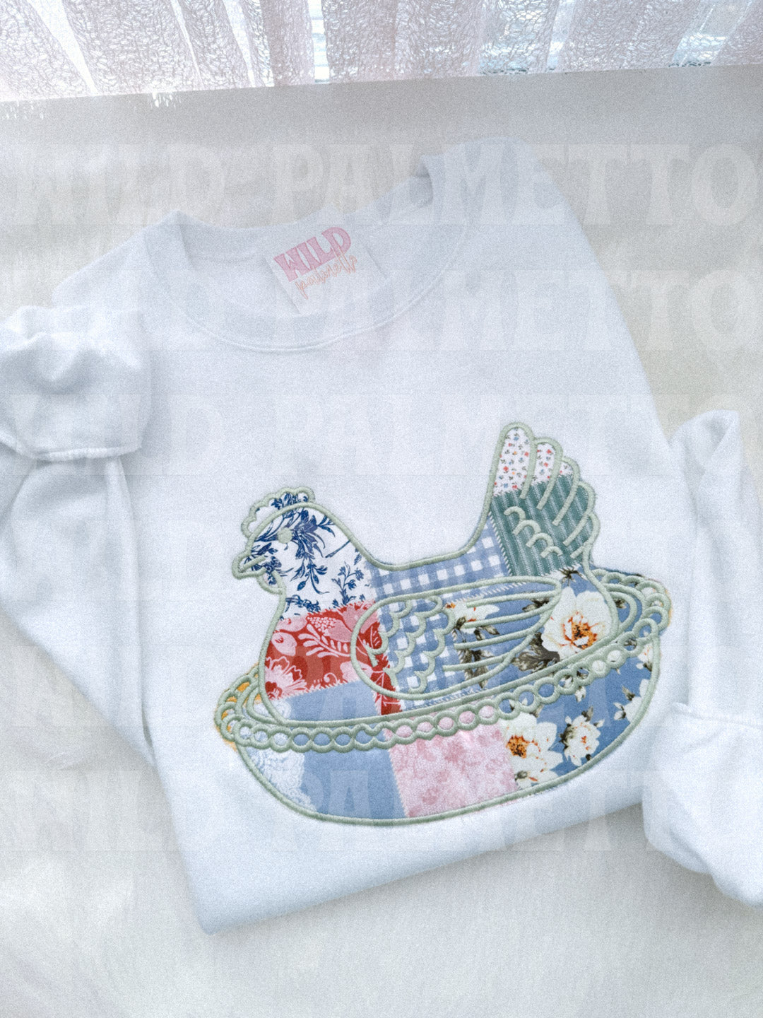 HEN ON NEST EMBROIDERED SWEATSHIRT *CUSTOMIZABLE*