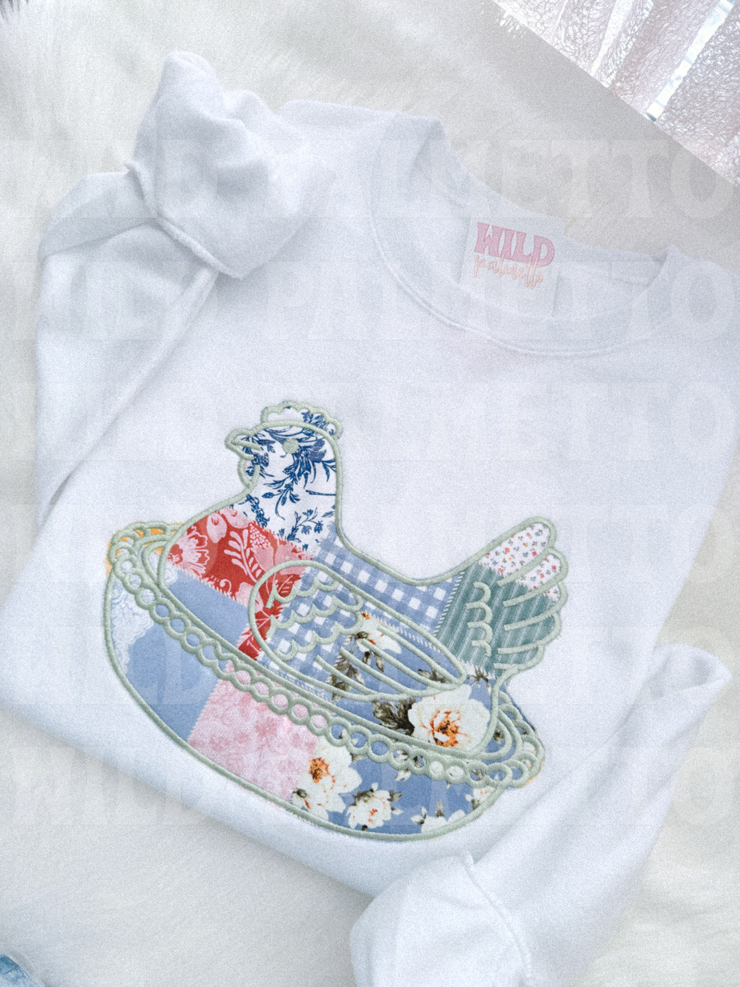 HEN ON NEST EMBROIDERED SWEATSHIRT *CUSTOMIZABLE*