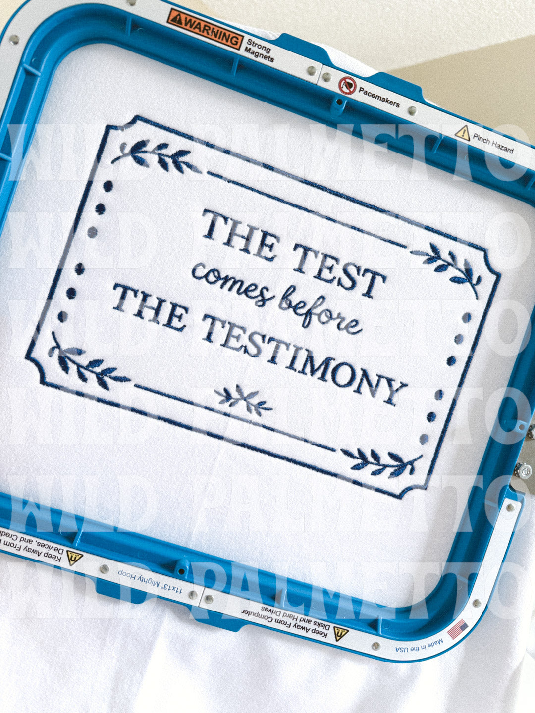 THE TEST COMES BEFORE THE TESTIMONY EMBROIDERED SWEATSHIRT *CUSTOMIZABLE*
