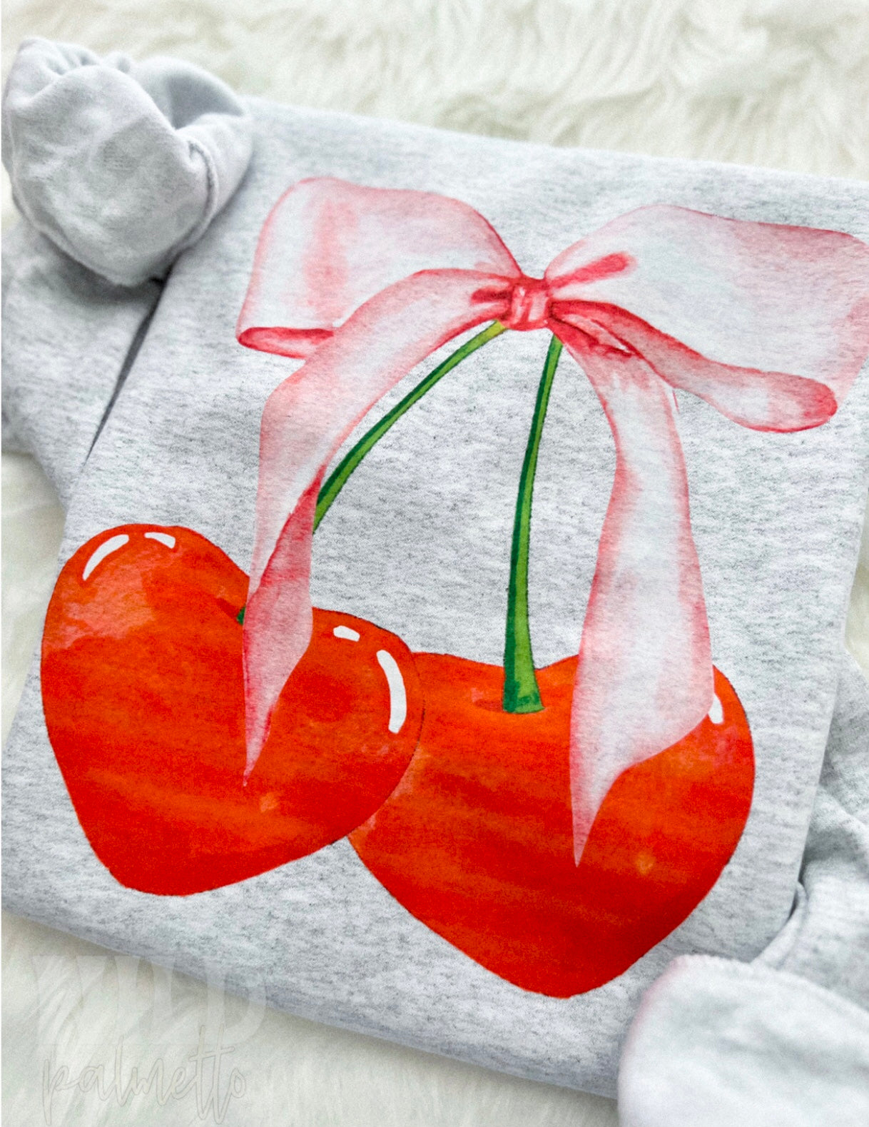 CHERRY BOW SWEATSHIRT