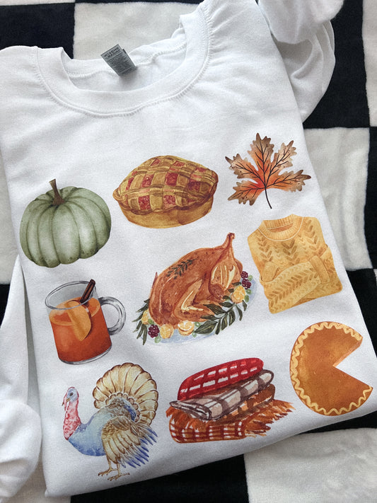 THANKSGIVING COLLAGE SWEATSHIRT