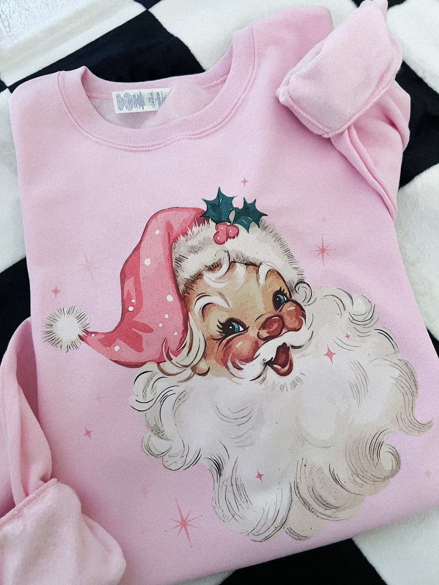 PINK SANTA SWEATSHIRT