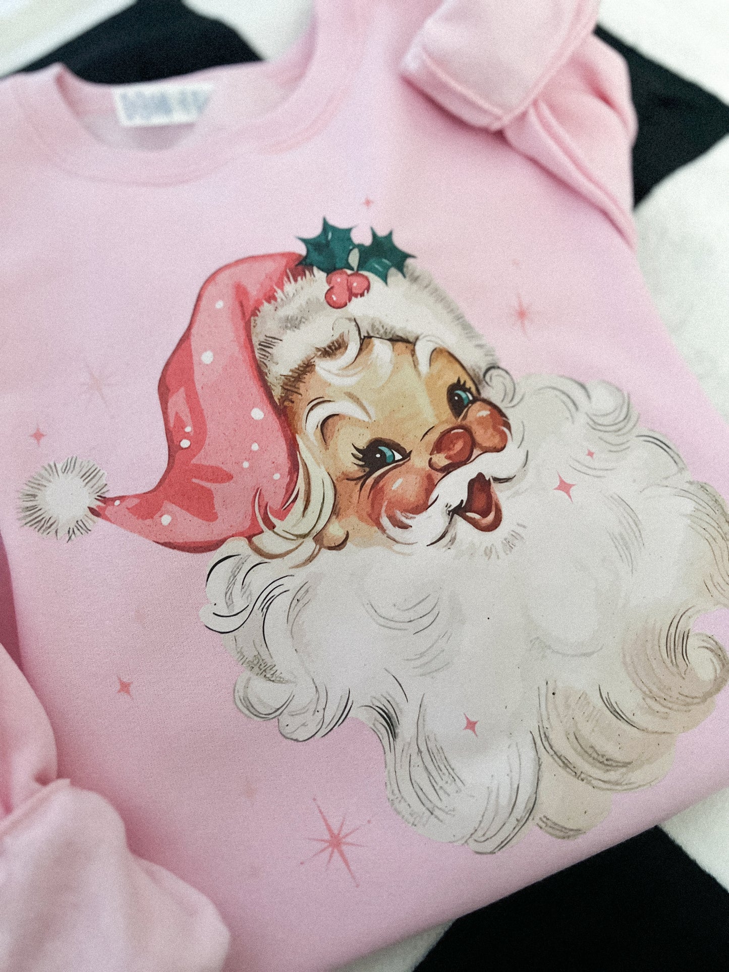 PINK SANTA SWEATSHIRT