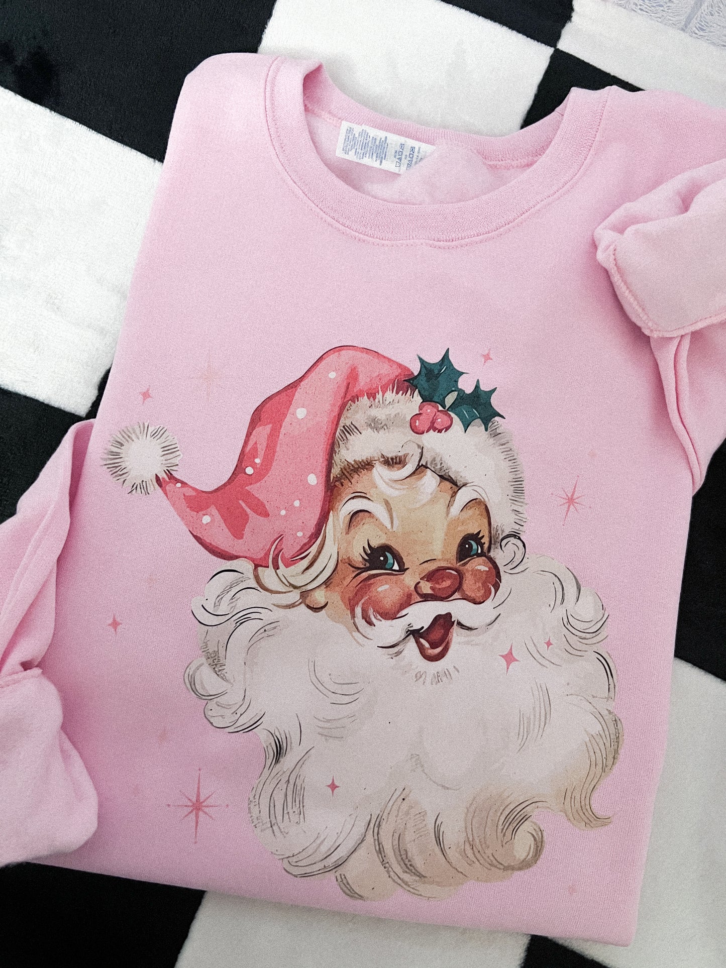 PINK SANTA SWEATSHIRT