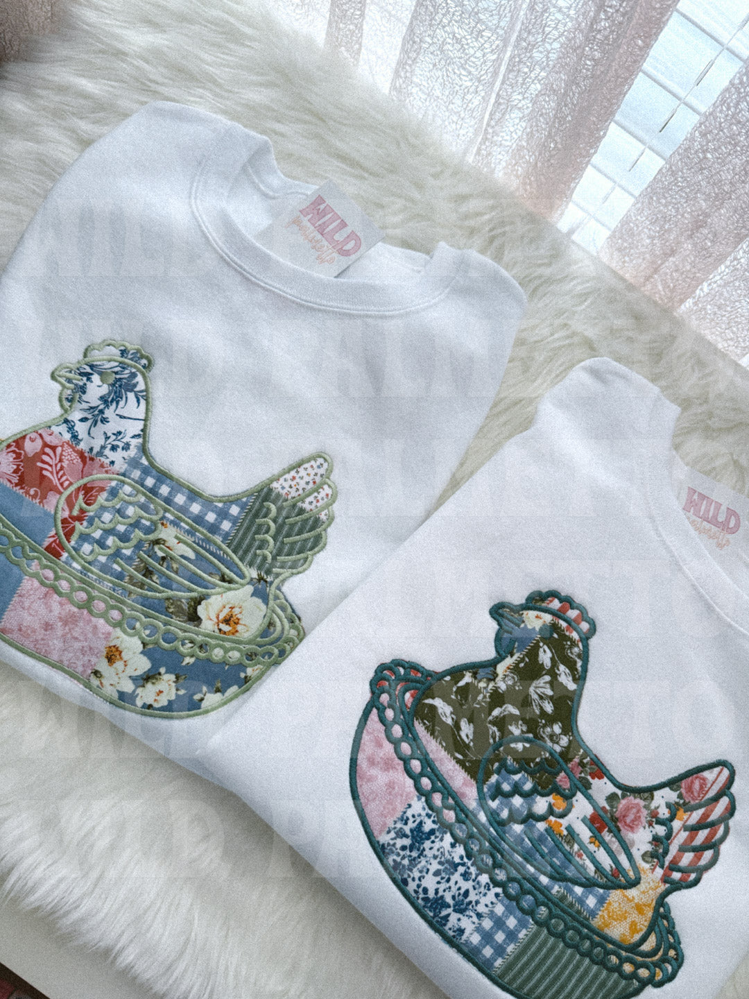 HEN ON NEST EMBROIDERED SWEATSHIRT *CUSTOMIZABLE*